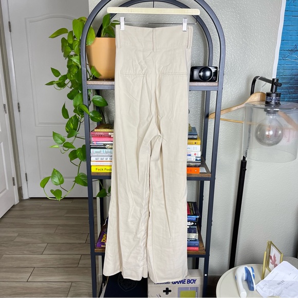 nonchalant Label Size Xs Paige Pant - Oat $311 Highwaisted Wide Leg Dress Pants - Picture 8 of 16